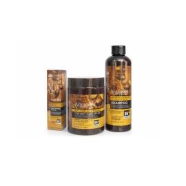 argan oil, shampoo and creamy hair mask